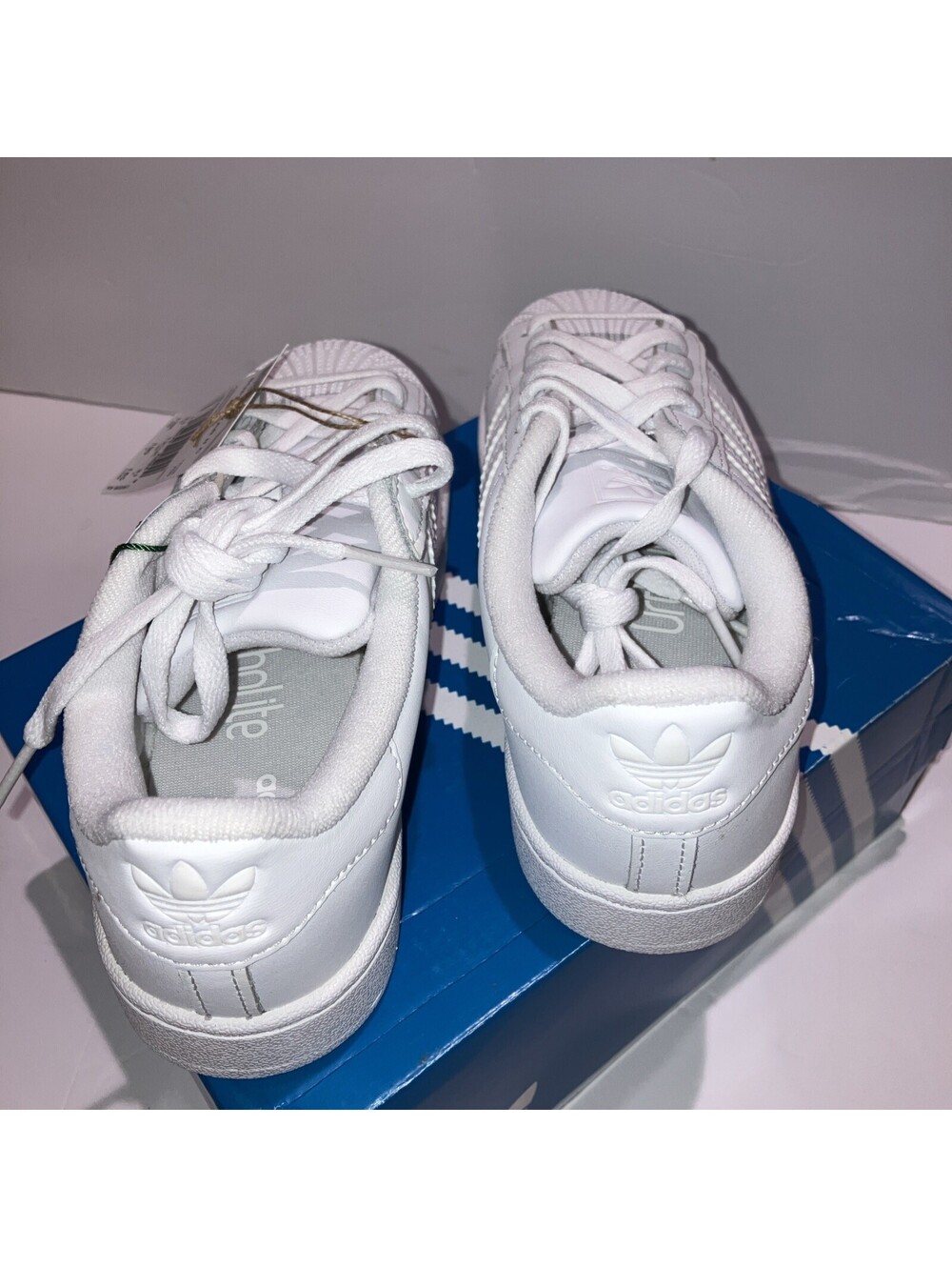adidas Superstar II CF EL I 13K Kids White/White Toddler Sneaker Shoe JH9986 NEW - Picture 7 of 8